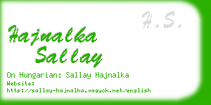 hajnalka sallay business card
